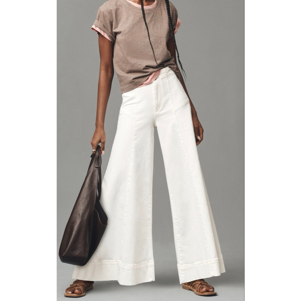 Pilcro Wide Leg Pants in White